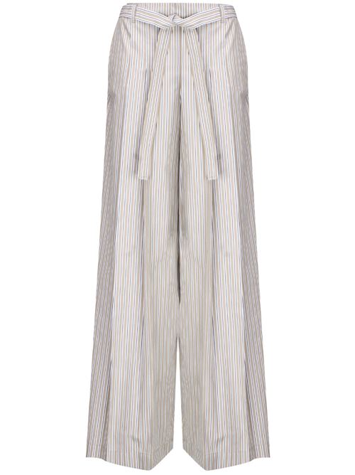 Pantalone in  cotone beige/bianco/blu Alberta Ferretti | AF031401311511